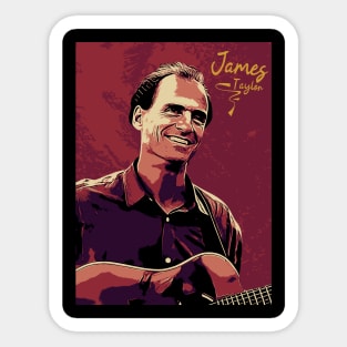 james taylor, 1980s | Vintage poster Sticker